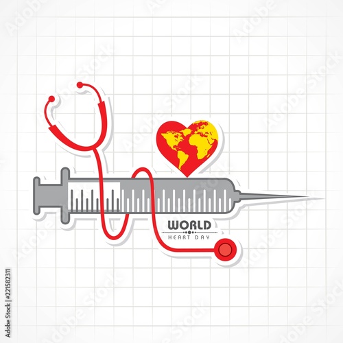 illustration World Heart Day Background stock vector