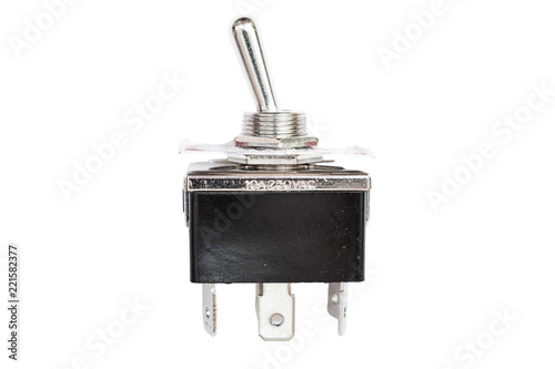 toggle AC switch isolated on white background with clipping path