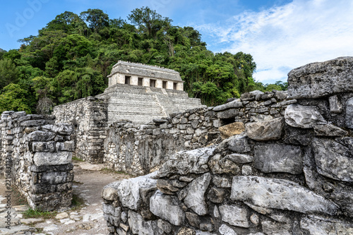 old maya temple in palenque mexico