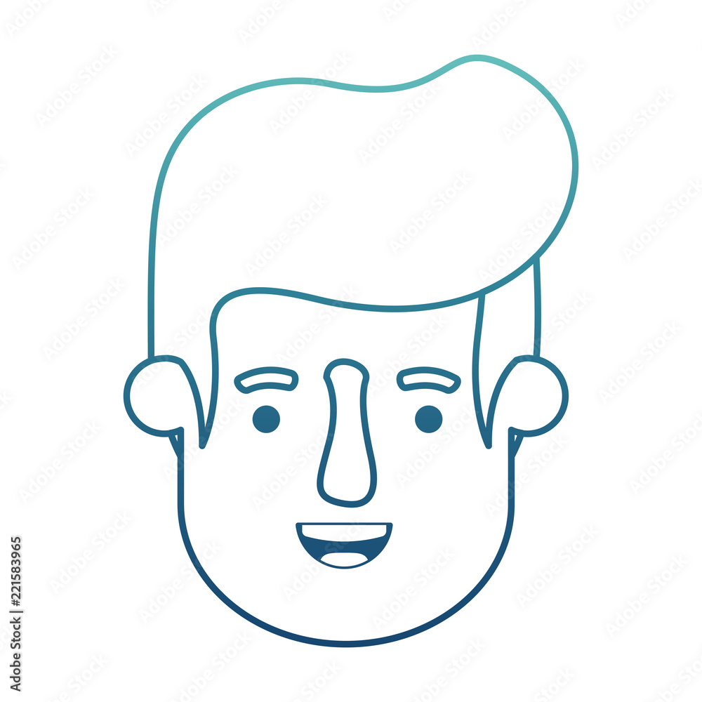 young man head avatar character young man head avatar character