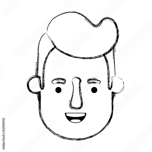 young man head avatar character
