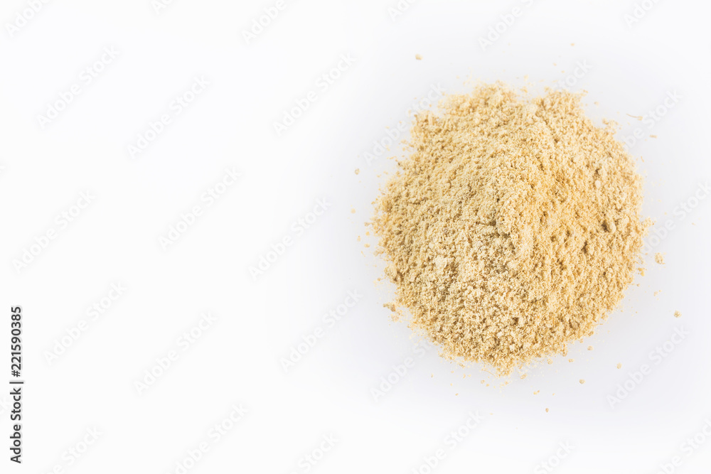 Ginger powder finely ground. Zingiber officinale Ginger powder finely ground. Zingiber officinale