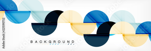 Circle abstract background, geometric illustration