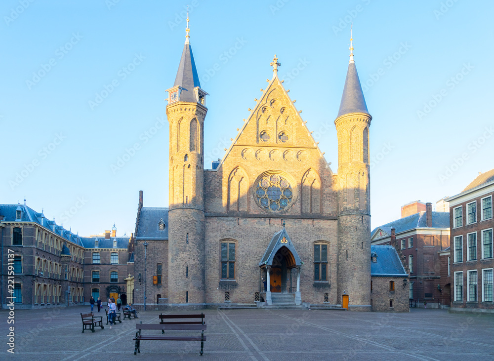 Riderzaal of Binnenhof - Dutch Parliamentat facadet, The Hague, Holland