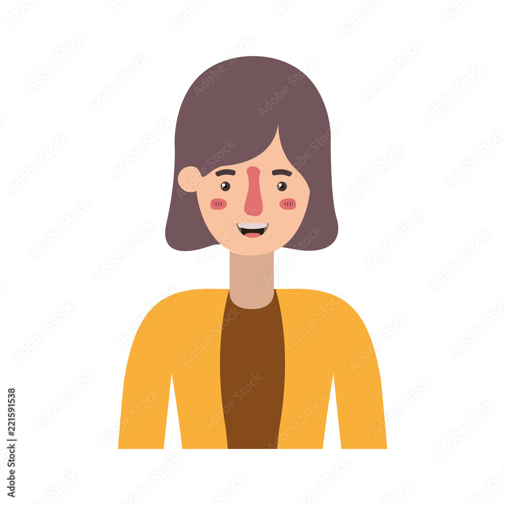 beautiful and young woman character