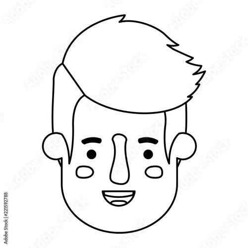 young man head avatar character