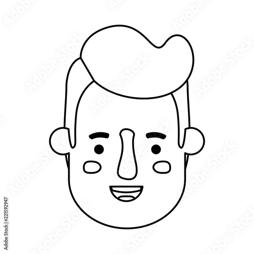 young man head avatar character