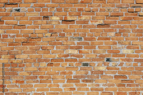 Old brick wall as background.