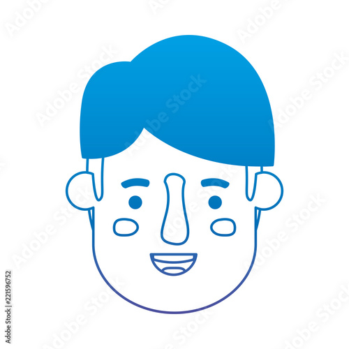 young man head avatar character
