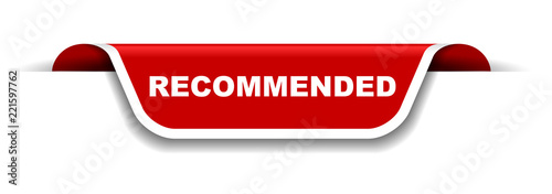 red and white banner recommended