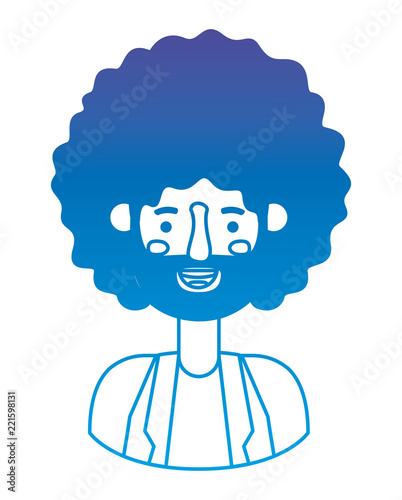 young man with afro avatar character