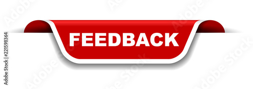 red and white banner feedback