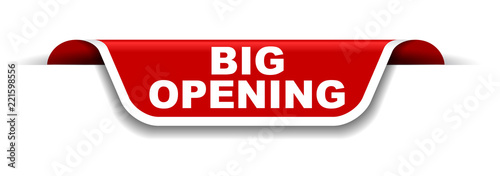 red and white banner big opening