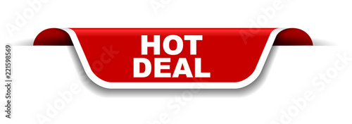 red and white banner hot deal