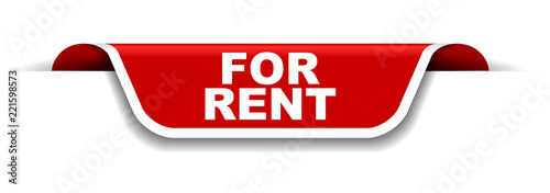 red and white banner for rent