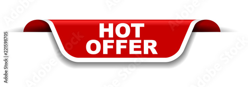 red and white banner hot offer