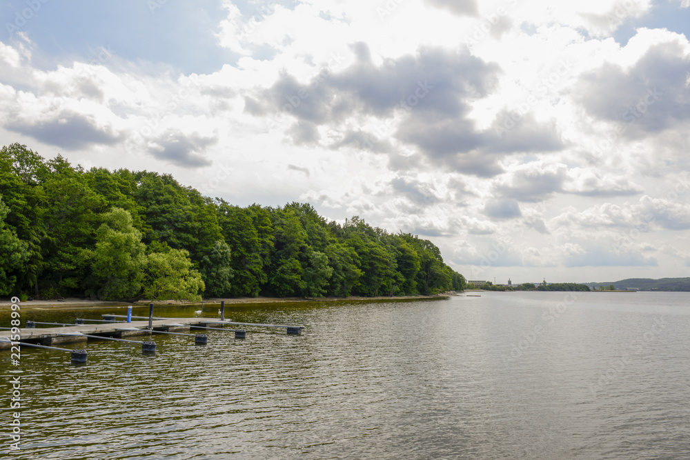 Naklejka premium Lake in Żarnowiec