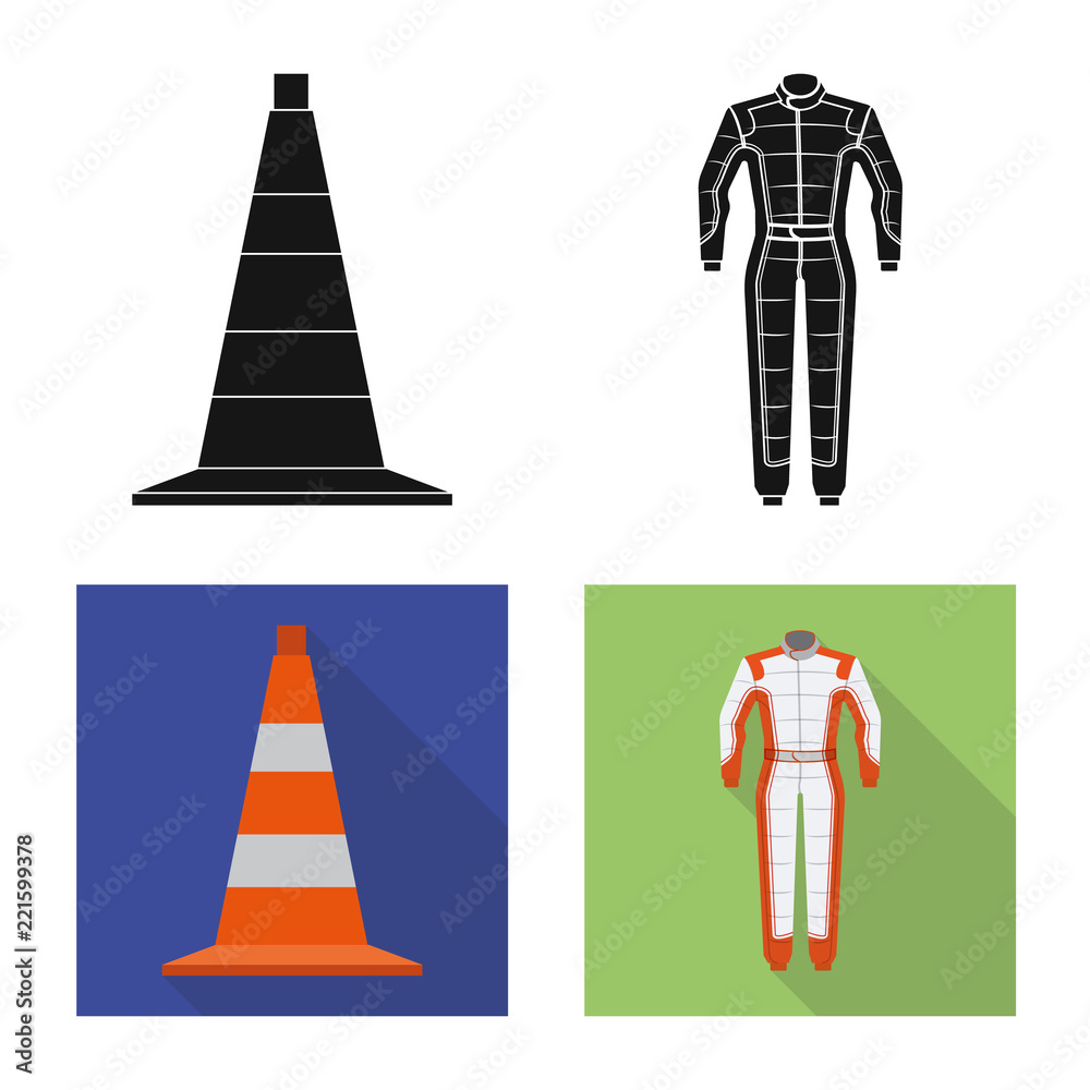 Isolated object of car and rally symbol. Set of car and race stock vector illustration.