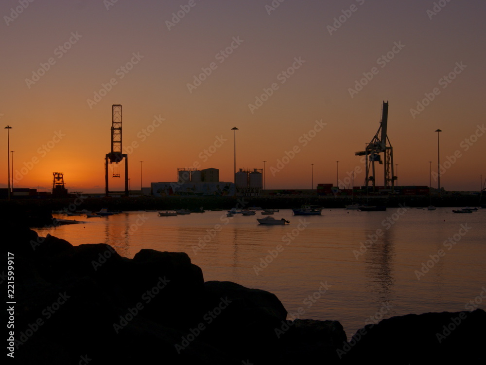 Sunrise in the harbor