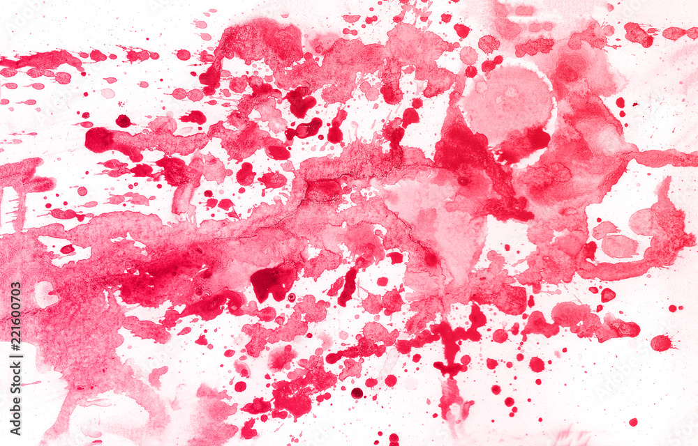 Red drops watercolor background.