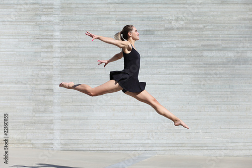 Fitness female woman jumping