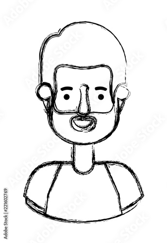 young man with beard avatar character