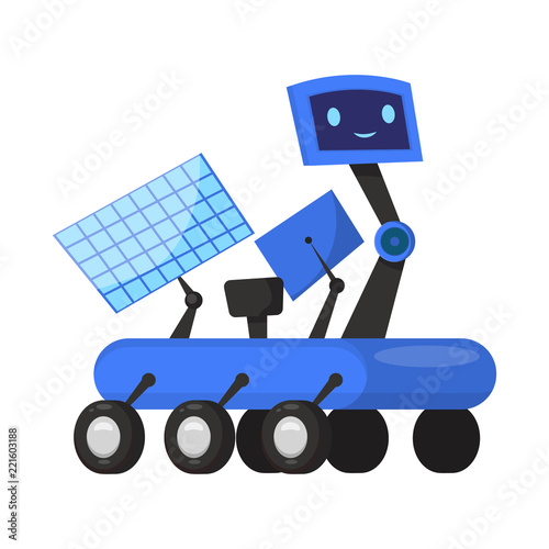 Vector illustration of robot and factory sign. Collection of robot and space stock vector illustration.