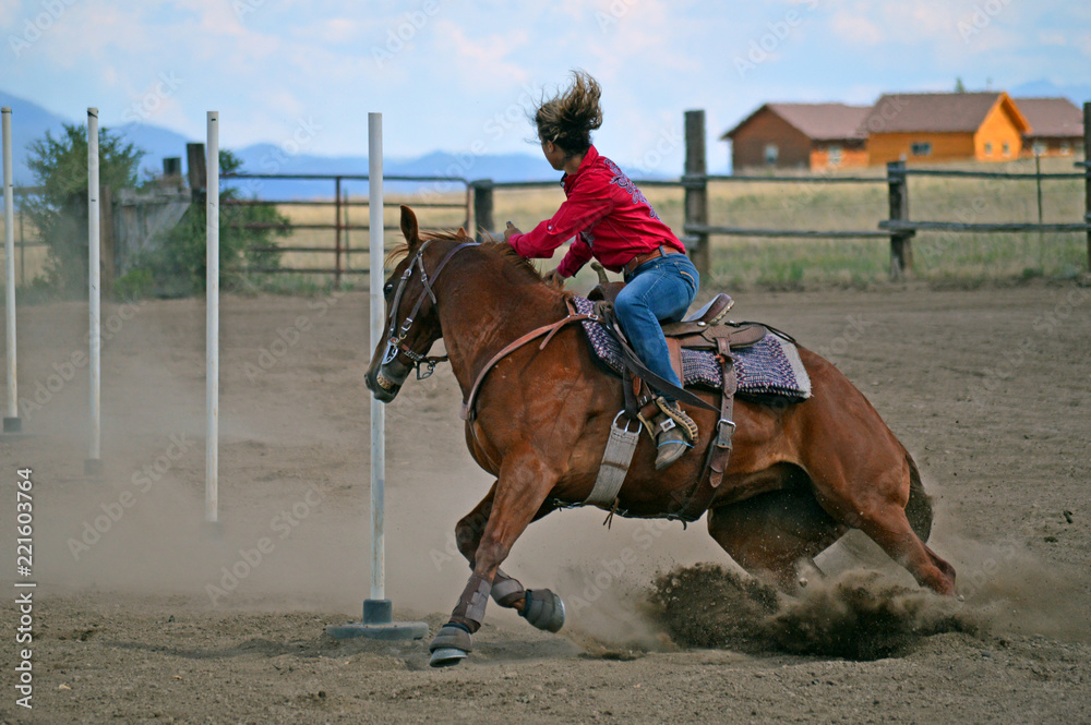 Cowgirl Pole Bending Cowgirl Pole Bending