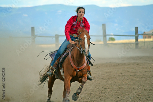 Cowgirl Galloping