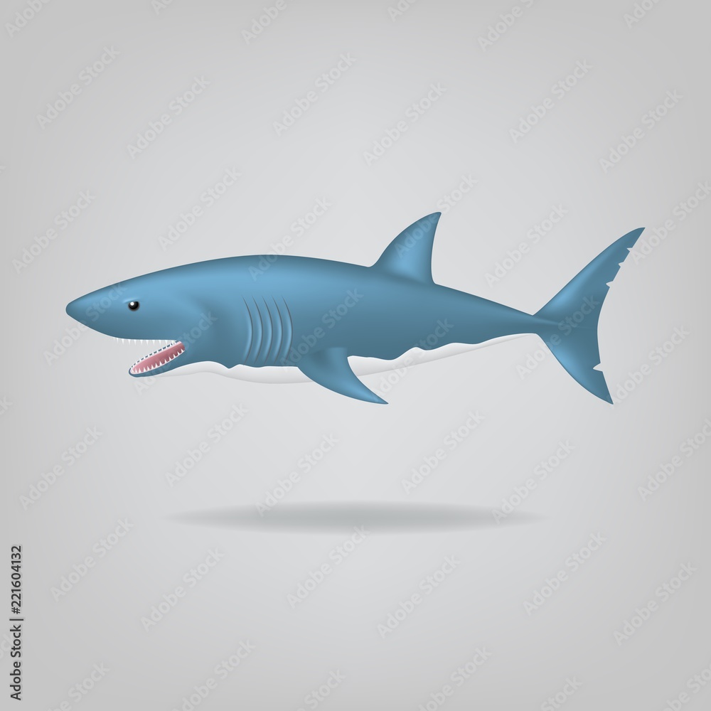 Cartoon Shark. Vector illustration EPS10