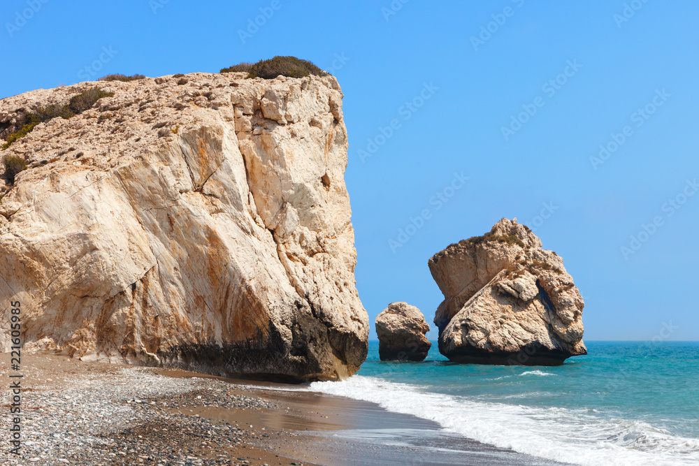 Cyprus, a wonderful beach in Aphrodite Bay on a Sunny, summer day.