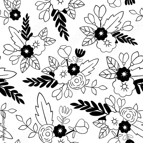 Beautiful floral seamless pattern. Perfect for textile, wrapping, web and all kind of decorative projects. Vector illustration. © lessnik