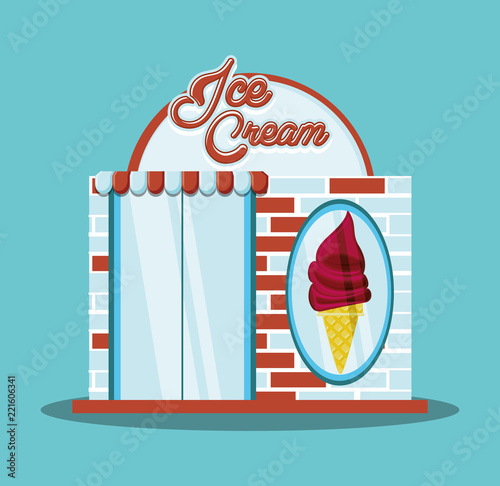 ice cream shop facade