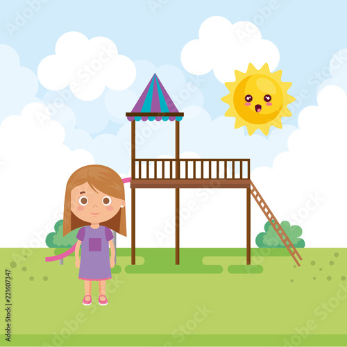 little girl in the park
