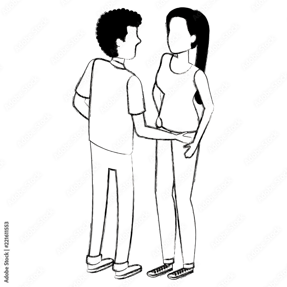 hugged couple avatars characters hugged couple avatars characters
