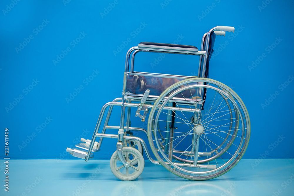 wheelchair isolated on Blue background wheelchair isolated on Blue background