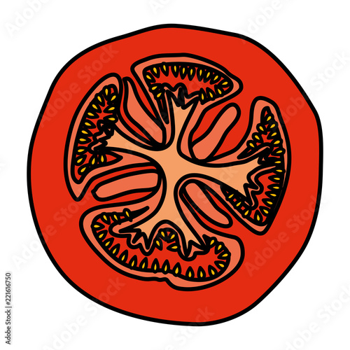 fresh tomato slice healthy food