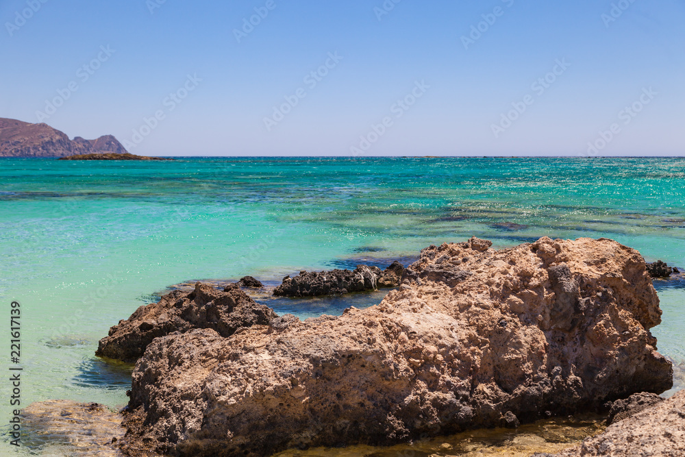 The famous beach of Elafonisi at southern Crete one of the most beautiful beaches of Greece. The famous beach of Elafonisi at southern Crete one of the most beautiful beaches of Greece.