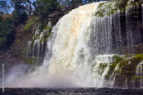 View of waterfall in Canaima  Venezuela