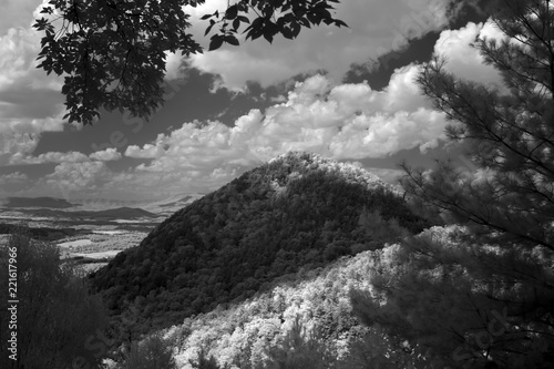 Mountain Overlook In Virginia, The Blue Ridge Mountains For As Far As The Eye Can See