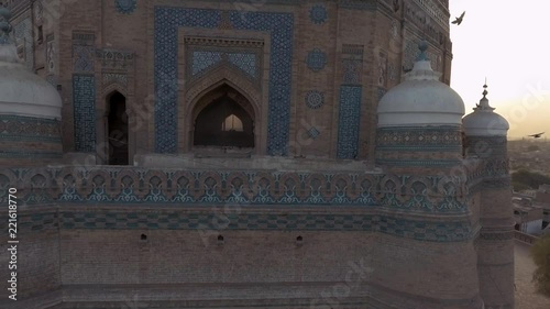 Aerial details of Tomb of Shah Rukn-e-Alam, Islamic architecturea photo