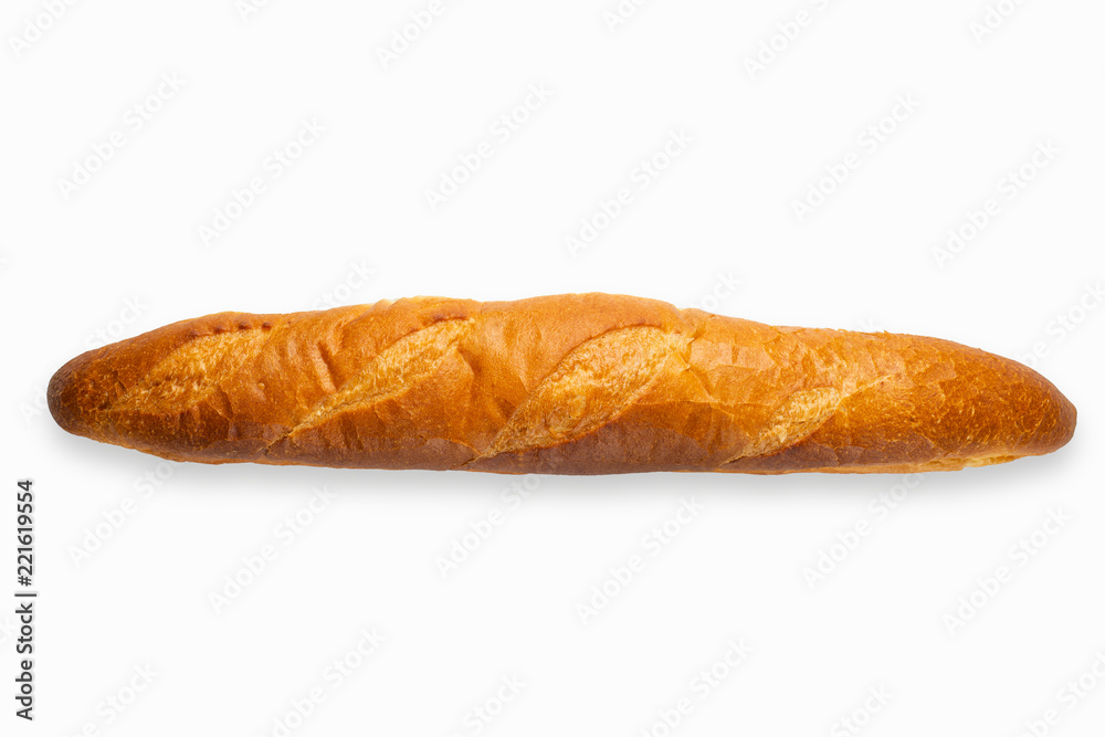 Fresh French baguette, isolate, concept bakery Fresh French baguette, isolate, concept bakery