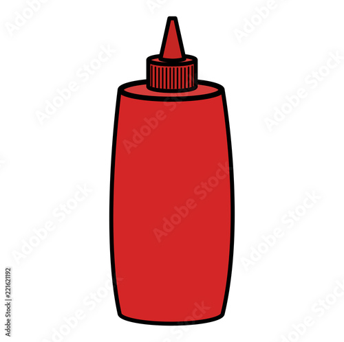ketchup bottle isolated icon