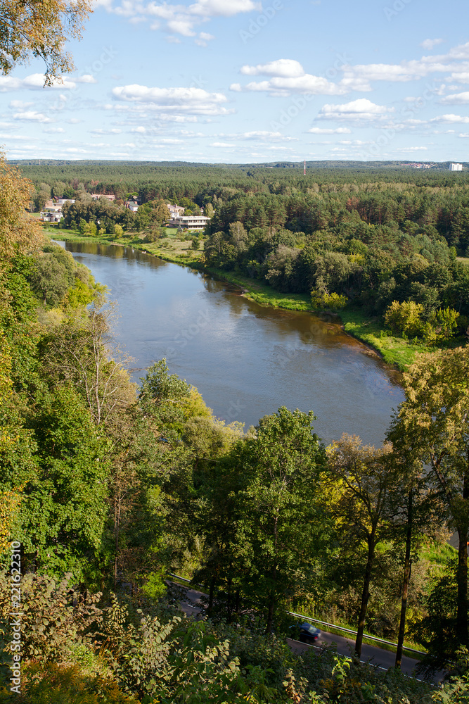 beautiful view from Verkiai park in Vilnius