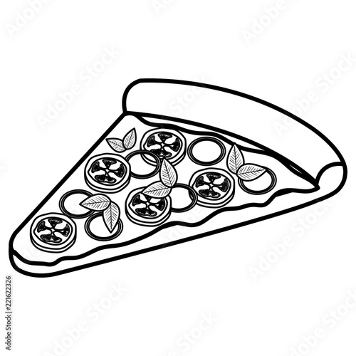 delicious italian pizza portion