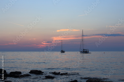 Boot, Sonnenuntergang