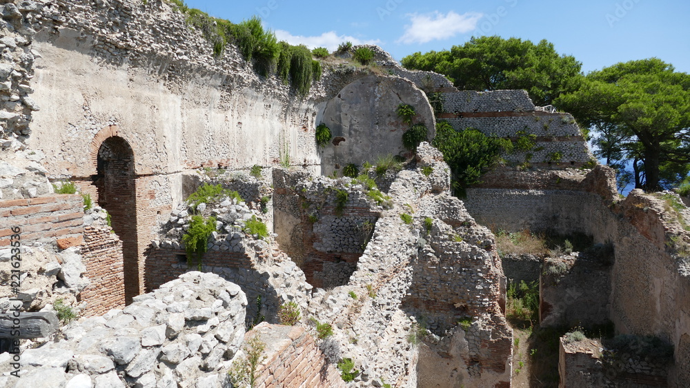 Capri Villa Jovis ruins of the palace of the roman emperor Tiberius