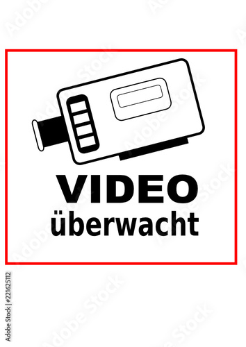 Schild Video überwacht
