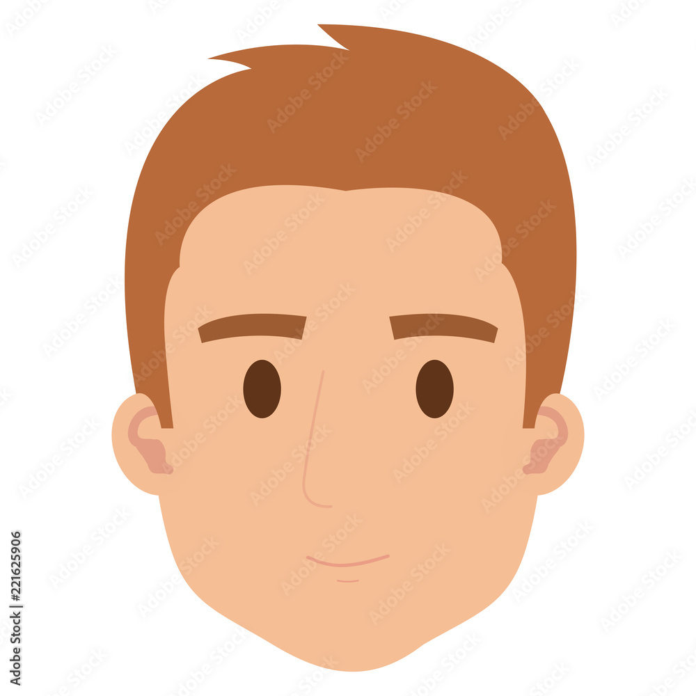 young man head avatar character young man head avatar character