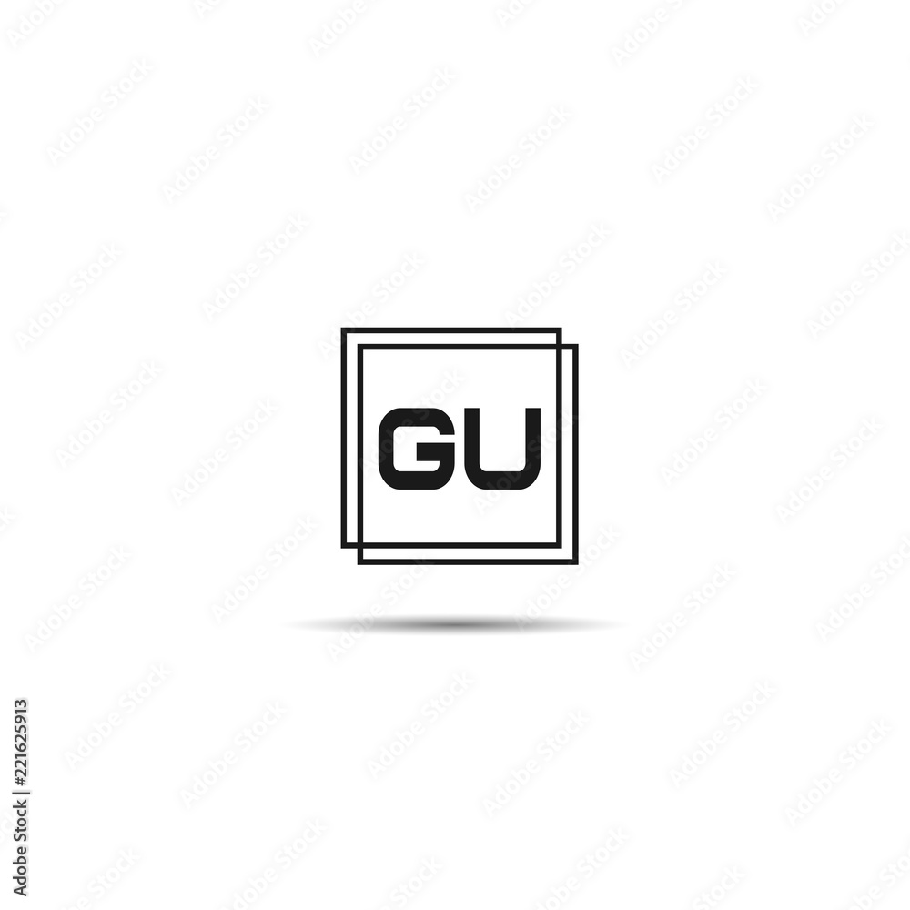 Initial Letter GU Logo Template Design Initial Letter GU Logo Template Design